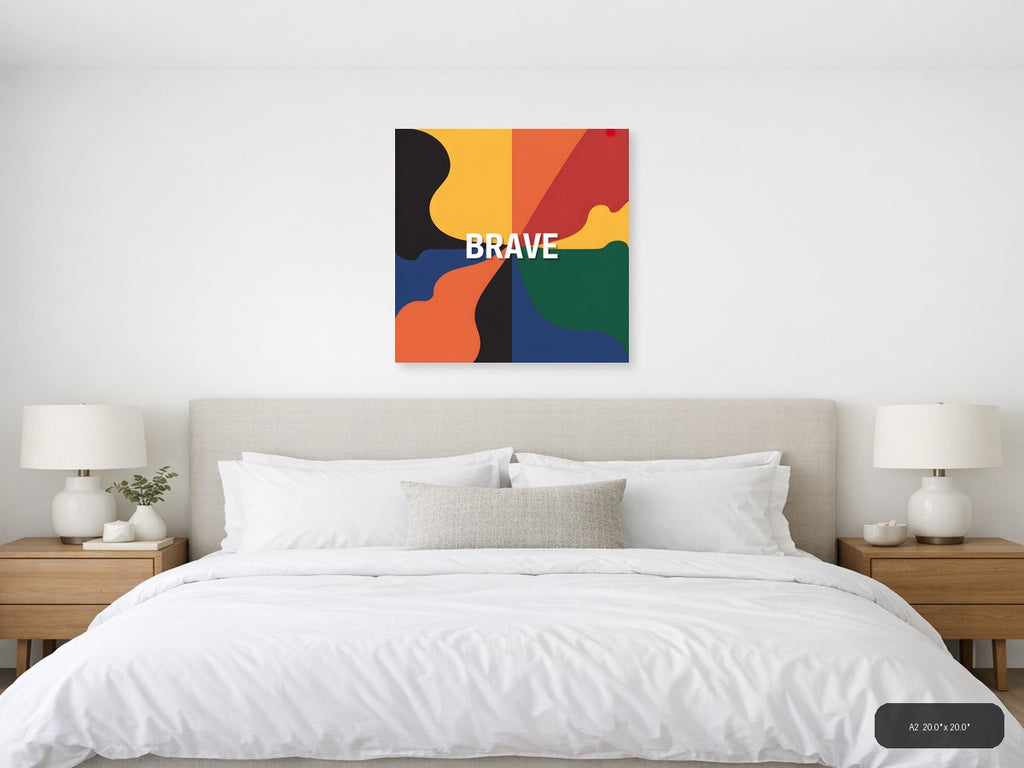 Brave Colorful Abstract Shapes Photography Wall Art — A2 / Bedroom