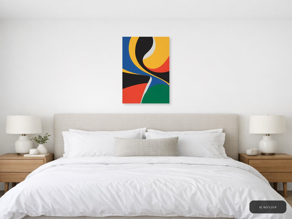 Abstract Geometric Circles Photography Wall Art — A2 / Bedroom