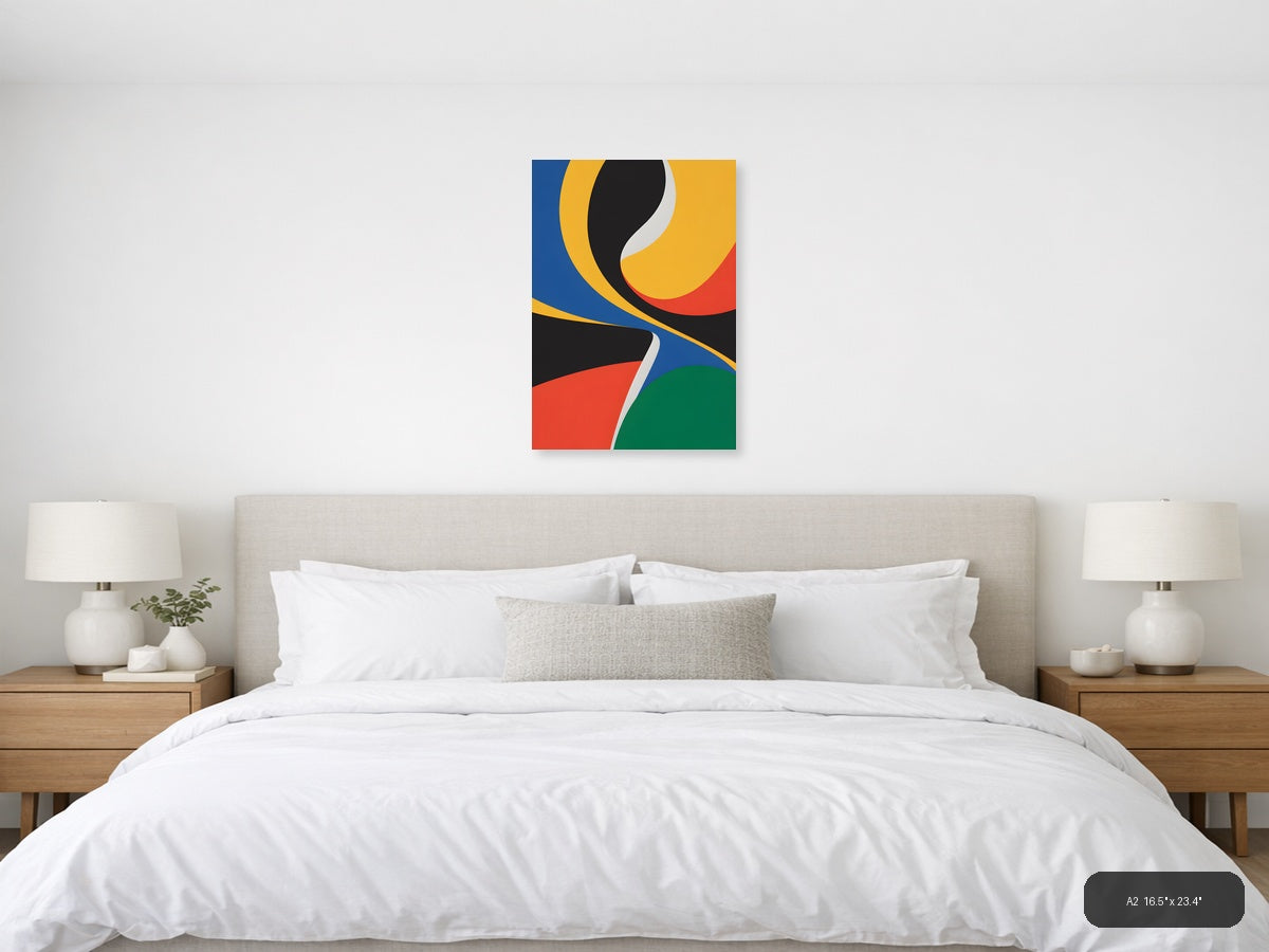 Abstract Geometric Circles Photography Wall Art — A2 / Bedroom