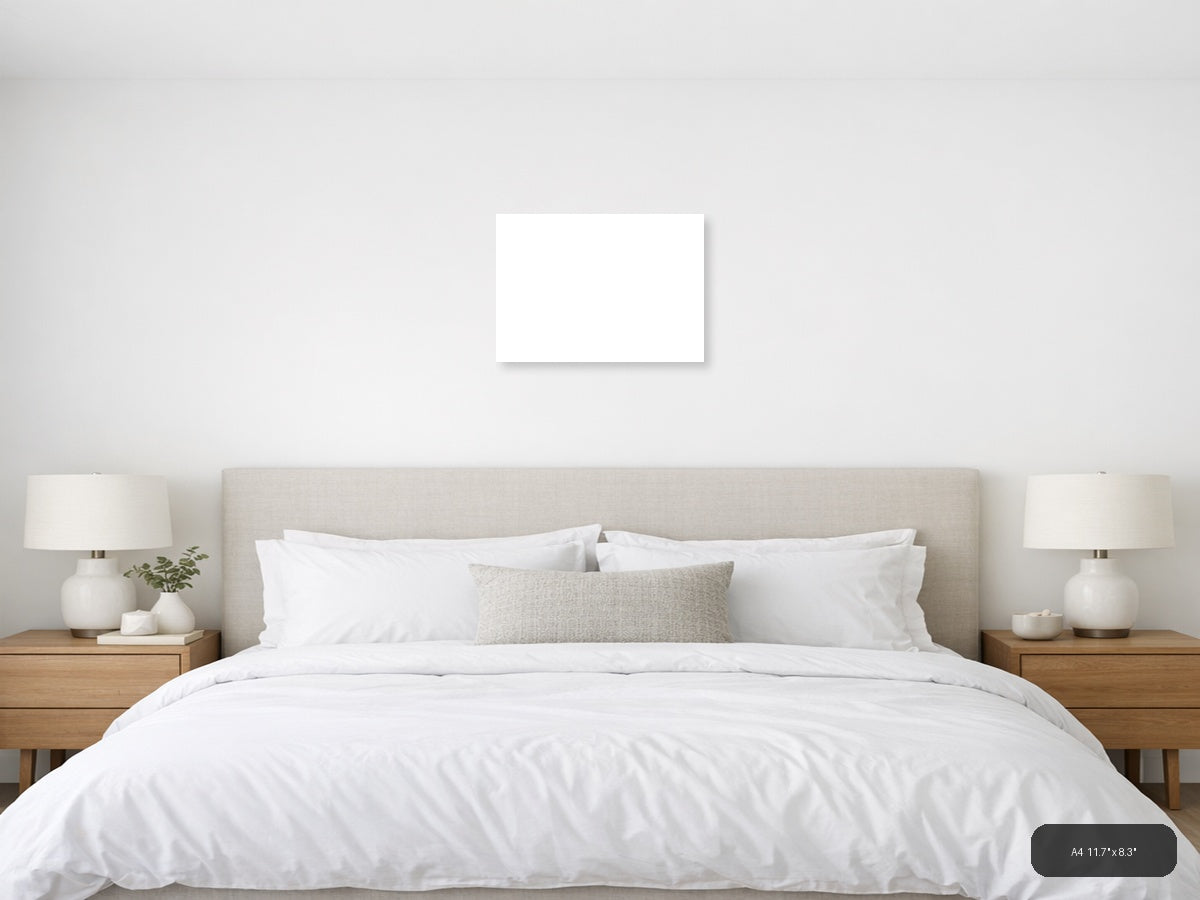 Minimalist Abstract Landscape Wall Art — A4 / Bedroom