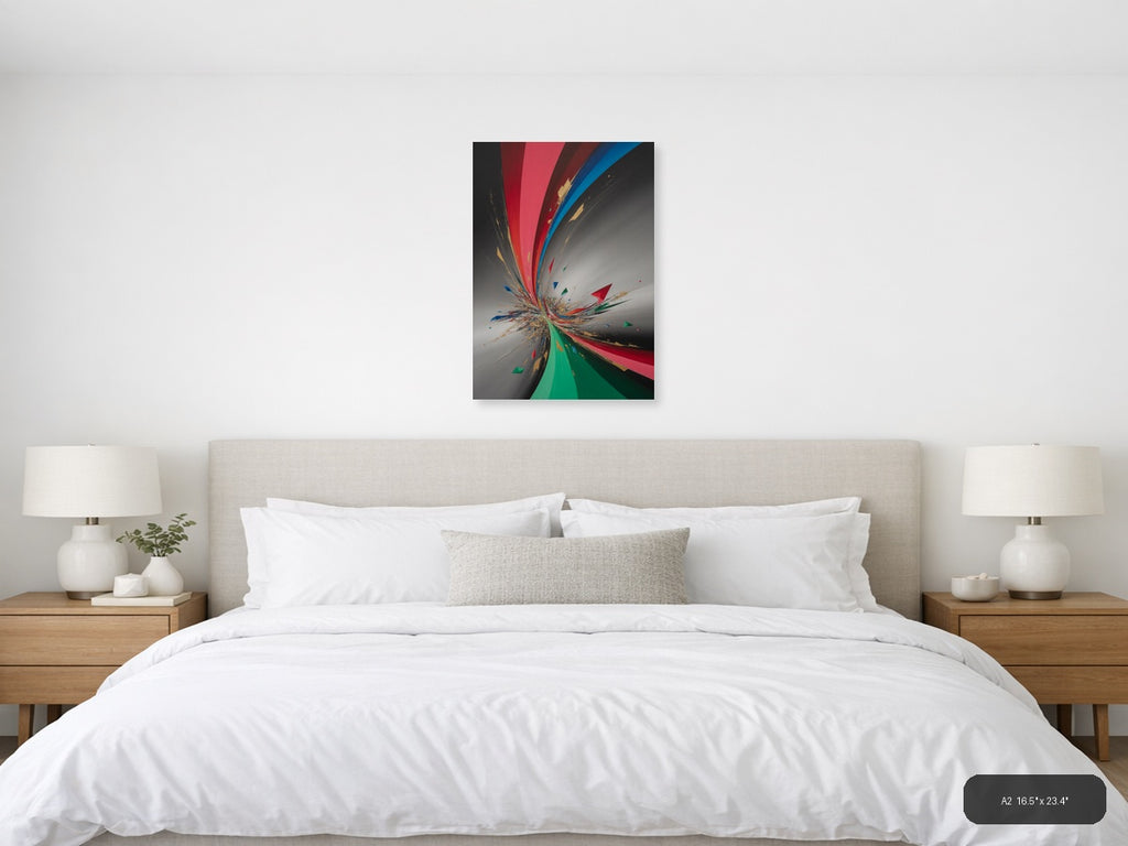 Tech — Abstract (Portrait) Canvas Print | Abstract Wall Art | A4 A3 A2 A1 — A2 / Bedroom