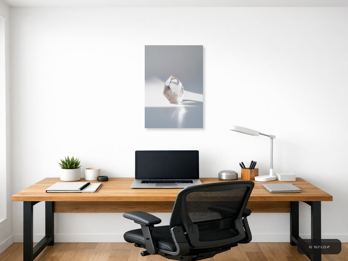 Crystal — Minimalist (Portrait) Canvas Print | Minimalist Wall Art | A4 A3 A2 A1 — A2 / Office