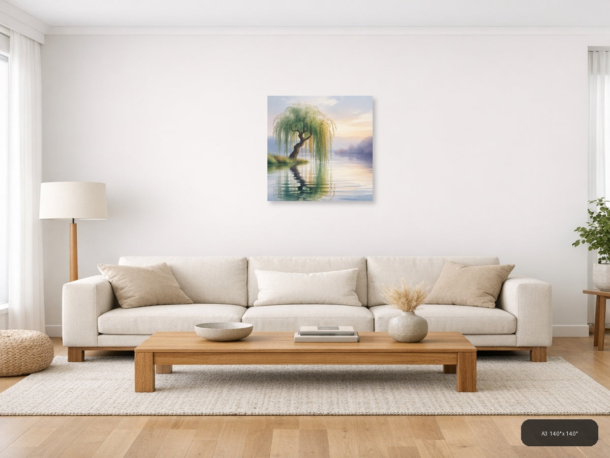 Mystical — Watercolor (Square) Canvas Print | Watercolor Wall Art | A4 A3 A2 A1 — A3 / Living Room