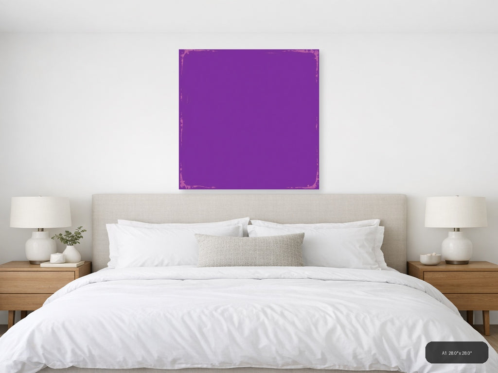 Vintage Purple Grunge Texture Square Wall Art — A1 / Bedroom