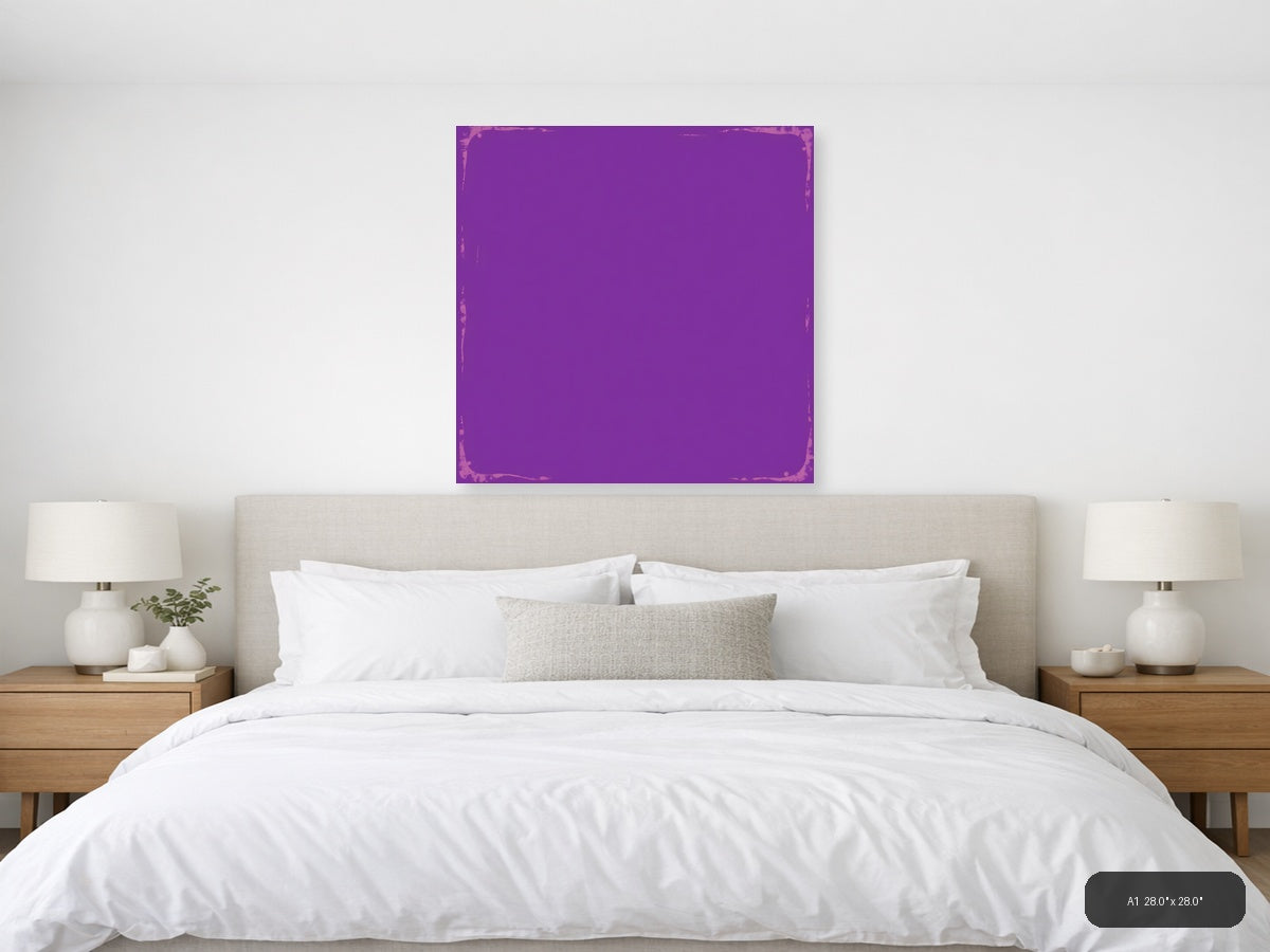 Vintage Purple Grunge Texture Square Wall Art — A1 / Bedroom