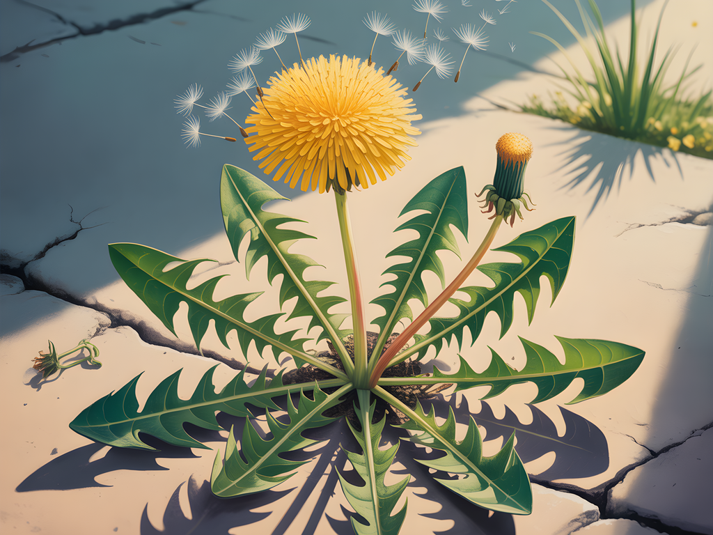 Vintage Dandelion Life Cycle Botanical Wall Art