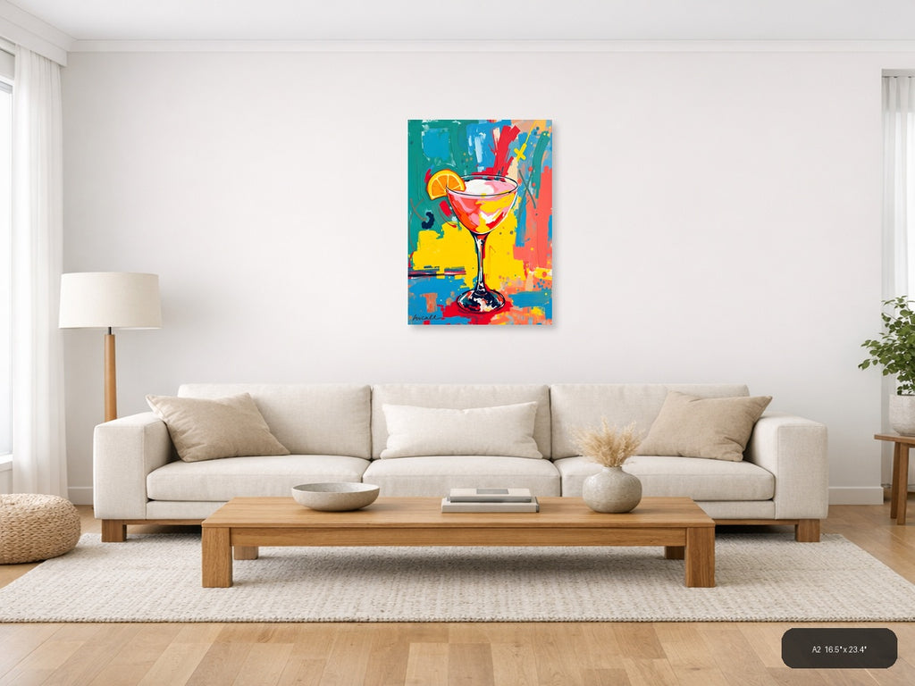 Colorful Cocktail Abstract Pop Art Wall Art — A2 / Living Room