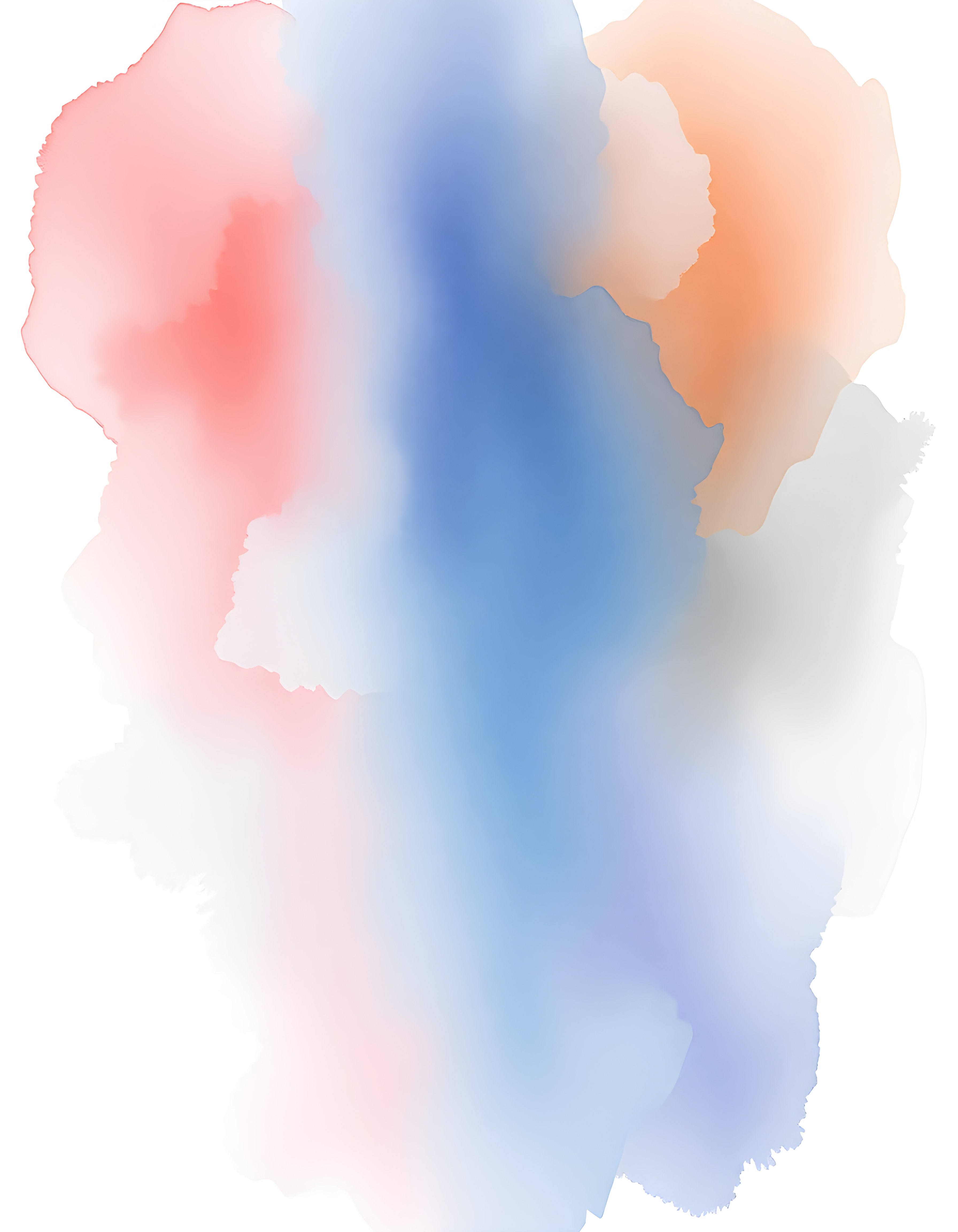 Abstract Watercolor Gradient Portrait Wall Art