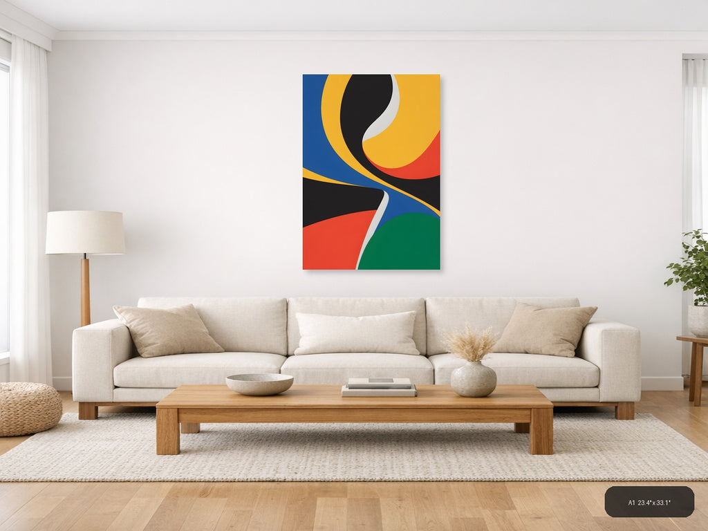 Abstract Geometric Circles Photography Wall Art — A1 / Living Room