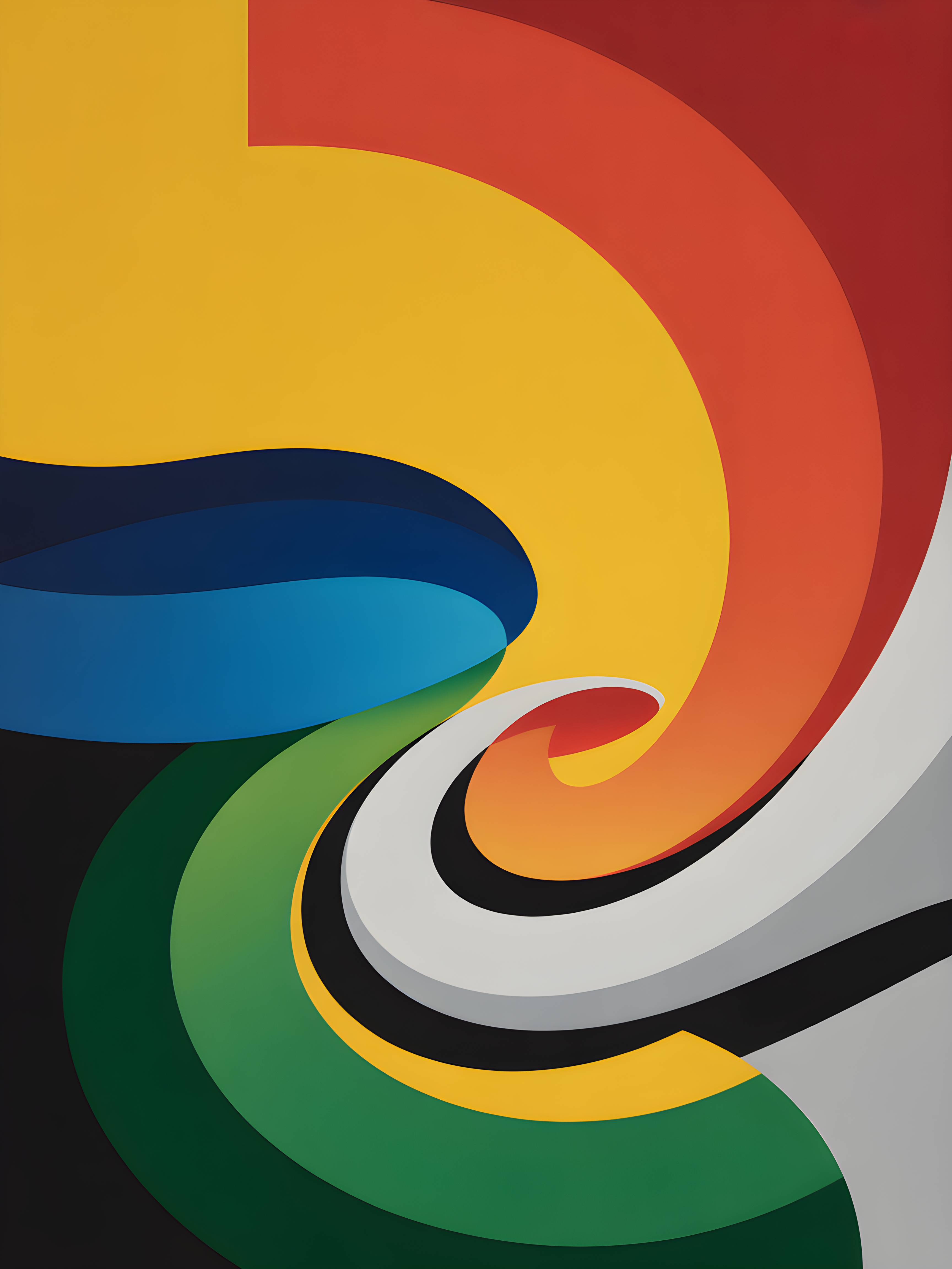 Colorful Abstract Spiral Layers Photography Wall Art