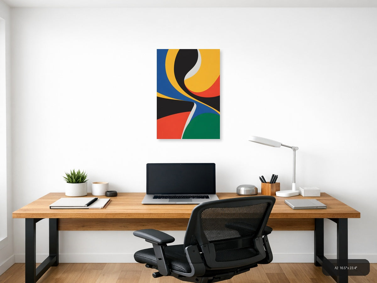 Abstract Geometric Circles Photography Wall Art — A2 / Office