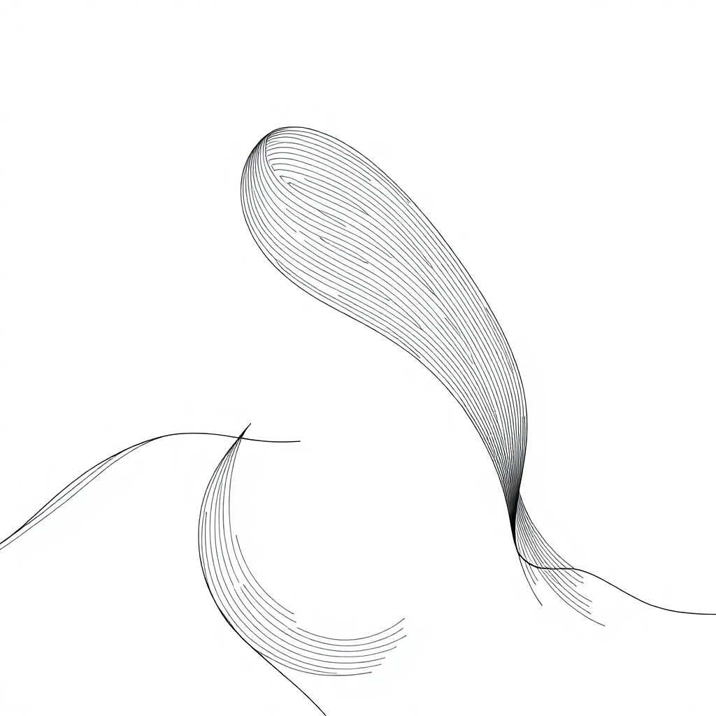 Abstract Feather Line Art Minimalist Portrait Wall Art