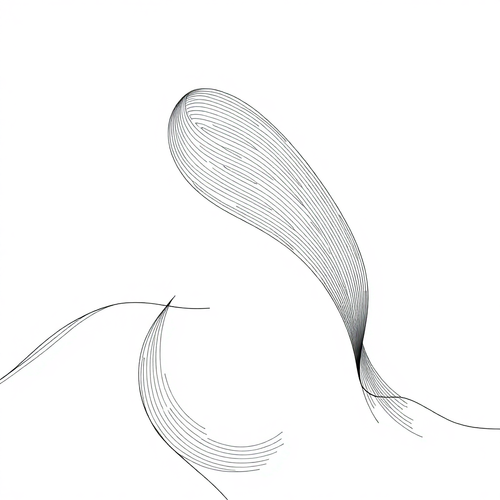 Abstract Feather Line Art Minimalist Portrait Wall Art