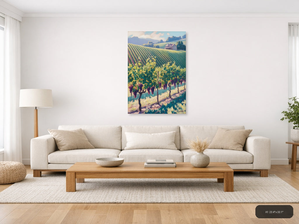 Wine — Abstract (Portrait) Canvas Print | Abstract Wall Art | A4 A3 A2 A1 — A1 / Living Room