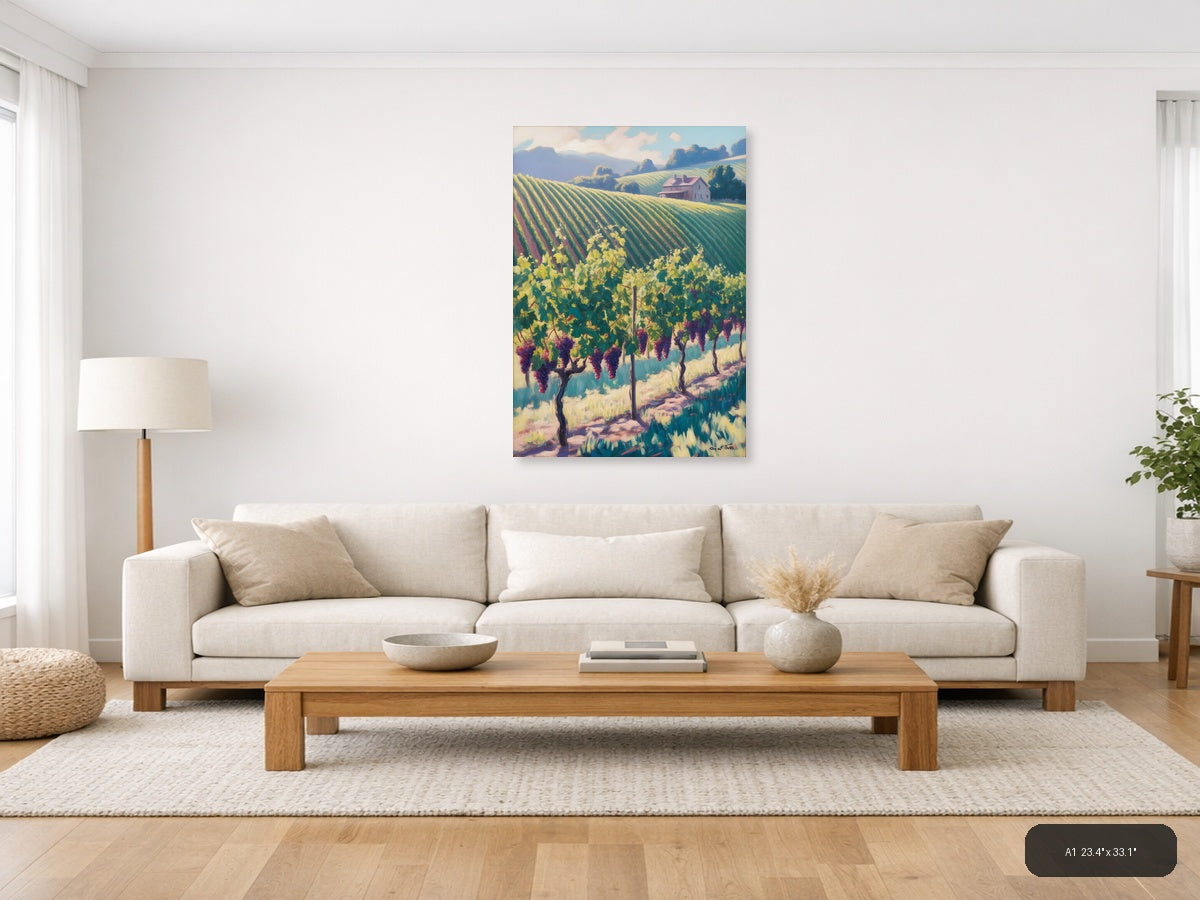 Wine — Abstract (Portrait) Canvas Print | Abstract Wall Art | A4 A3 A2 A1 — A1 / Living Room