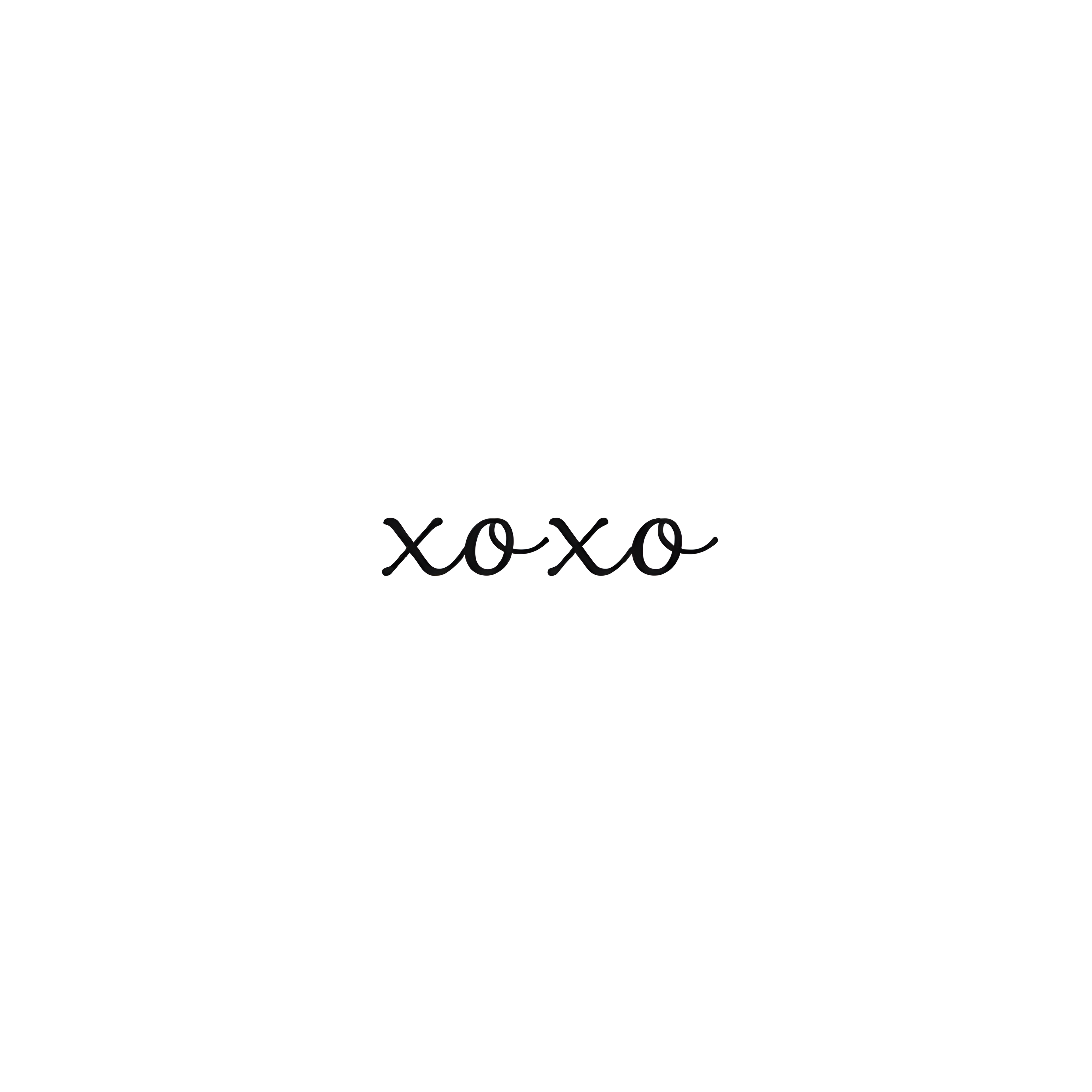 XOXO Minimalist Black Line Art Wall Art