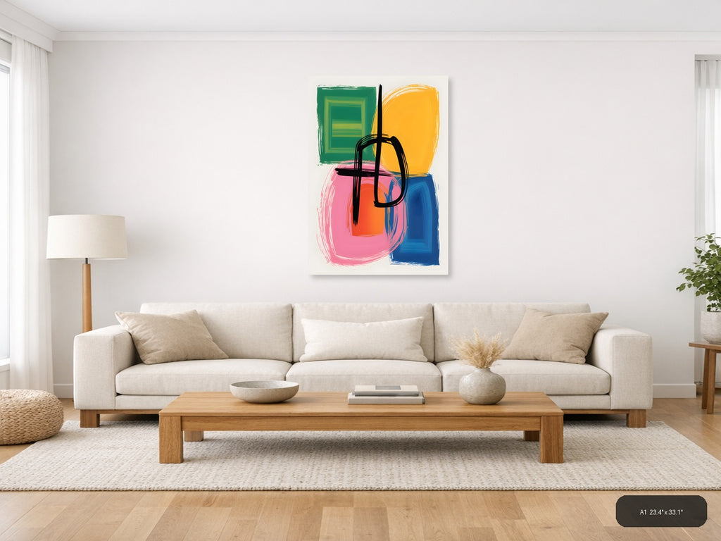 Thankful — Abstract (Portrait) Canvas Print | Abstract Wall Art | A4 A3 A2 A1 — A1 / Living Room