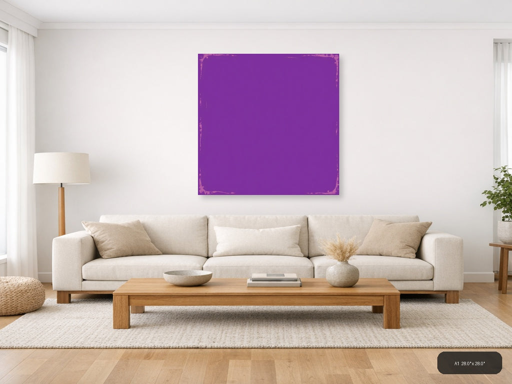 Vintage Purple Grunge Texture Square Wall Art — A1 / Living Room