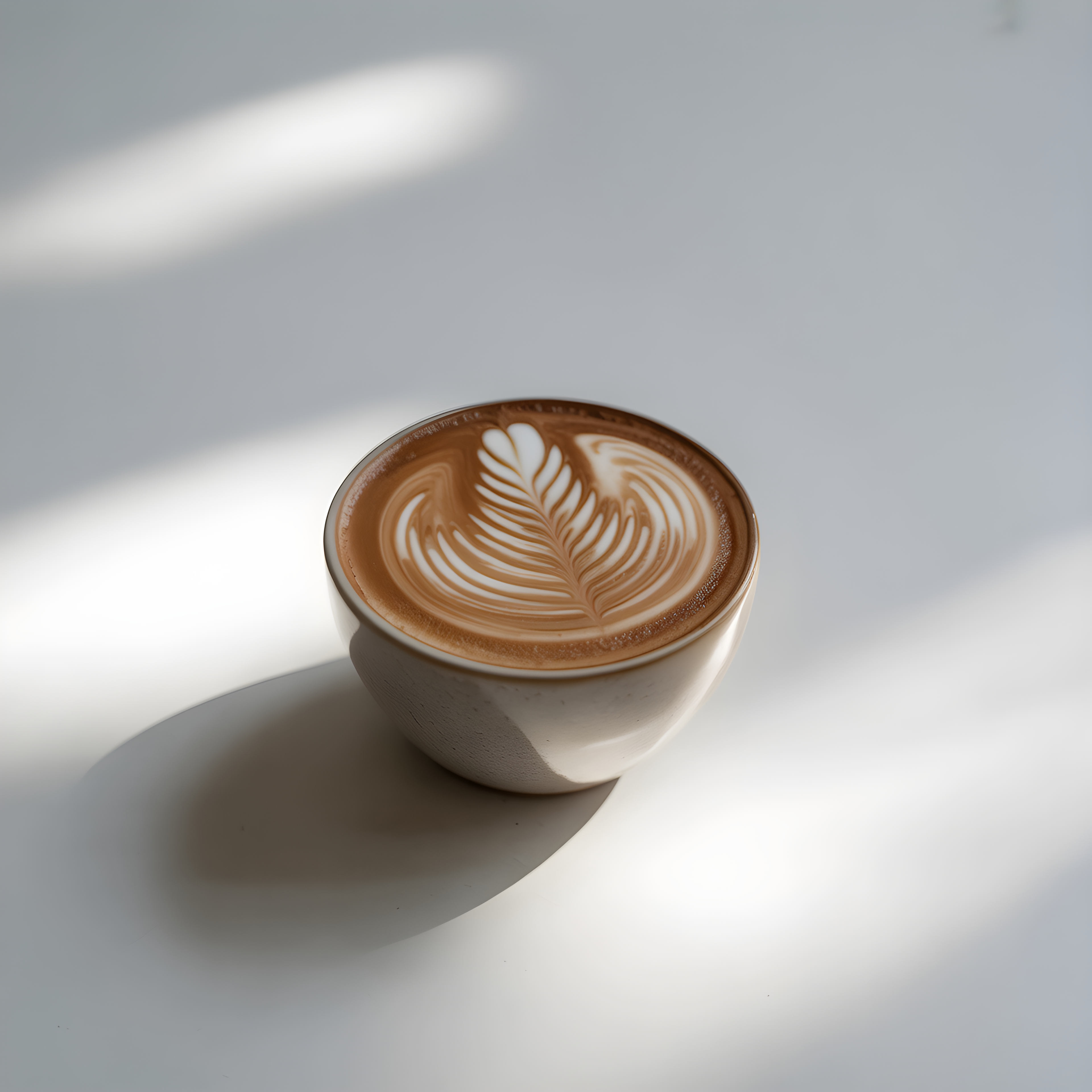 Minimalist Latte Art Coffee Cup Wall Art