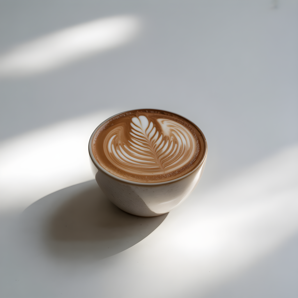 Minimalist Latte Art Coffee Cup Wall Art