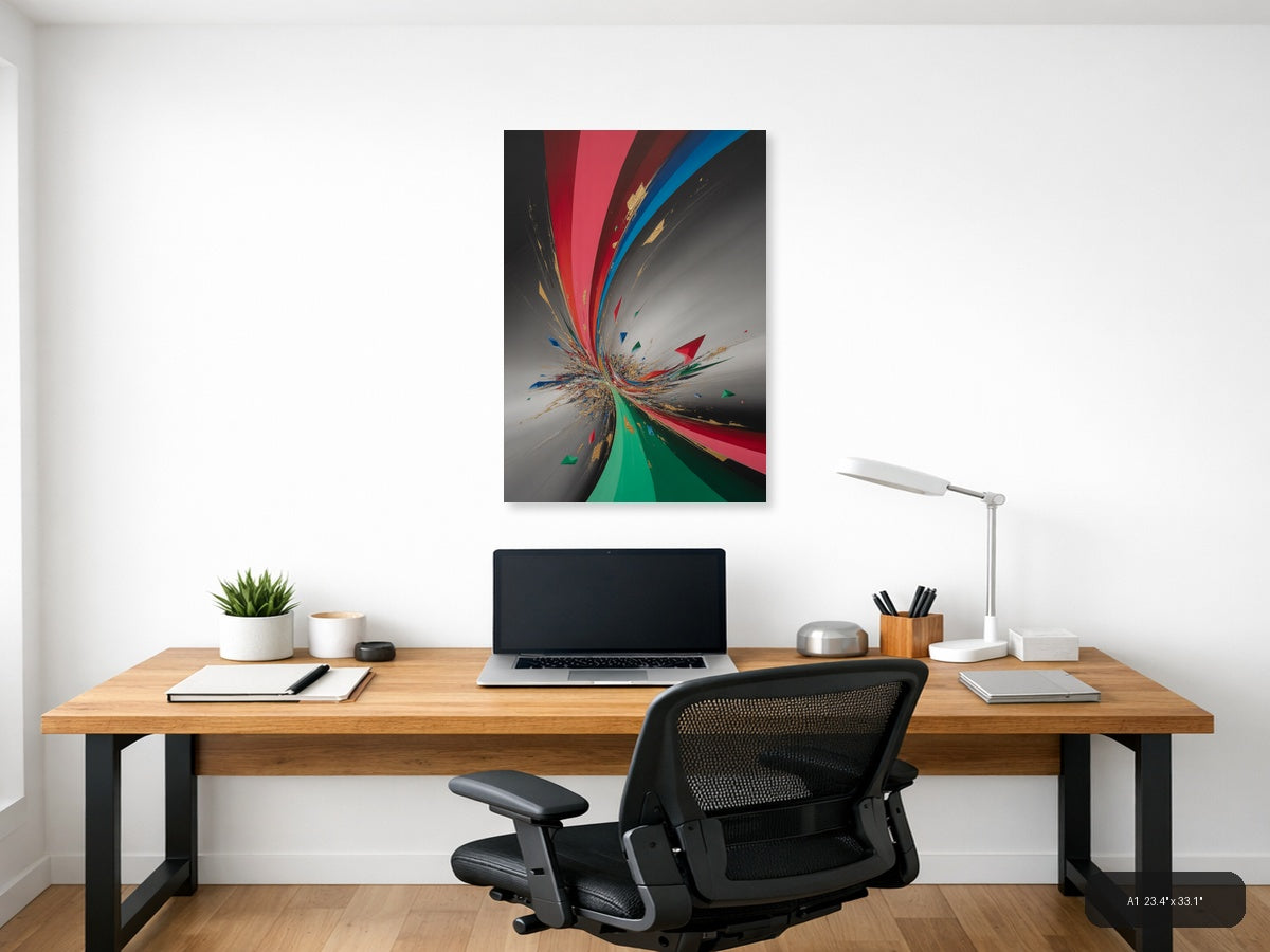 Tech — Abstract (Portrait) Canvas Print | Abstract Wall Art | A4 A3 A2 A1 — A1 / Office