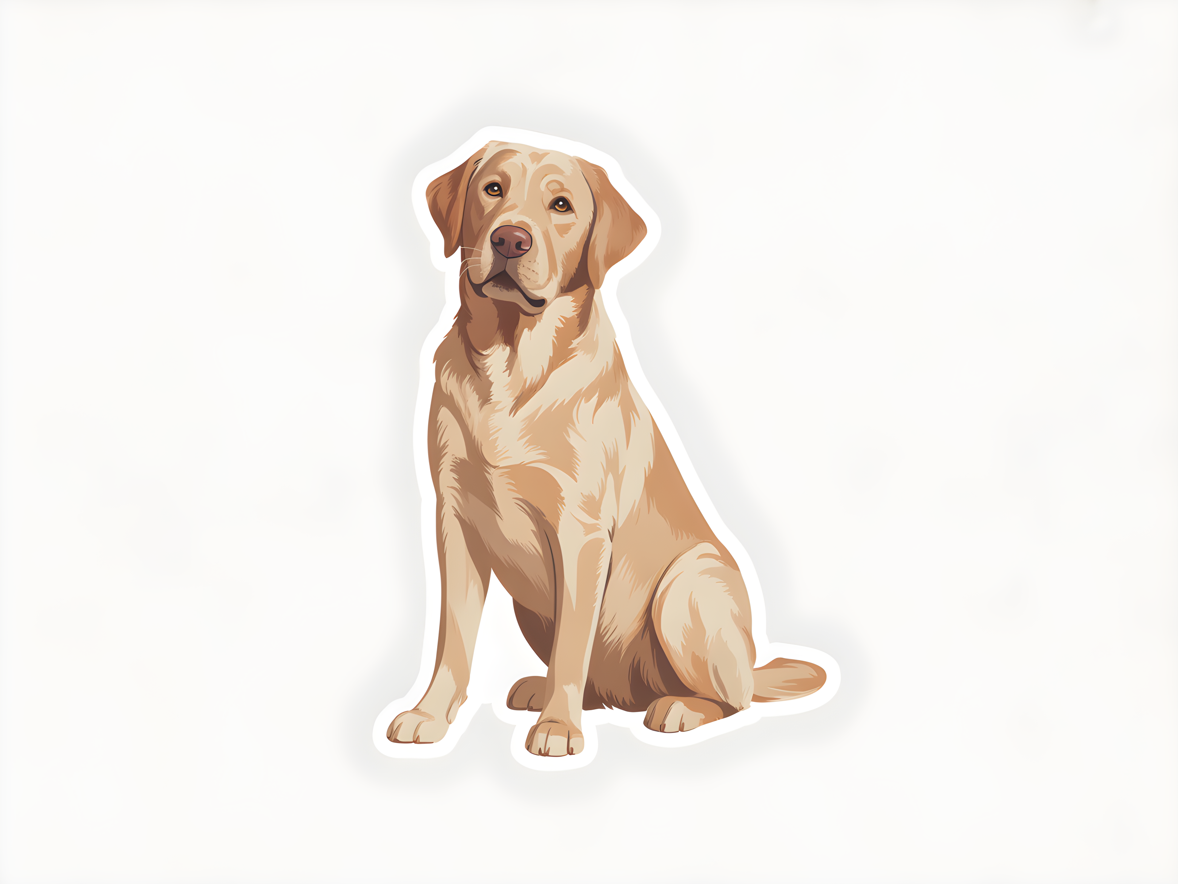Golden Labrador Minimalist Portrait Wall Art