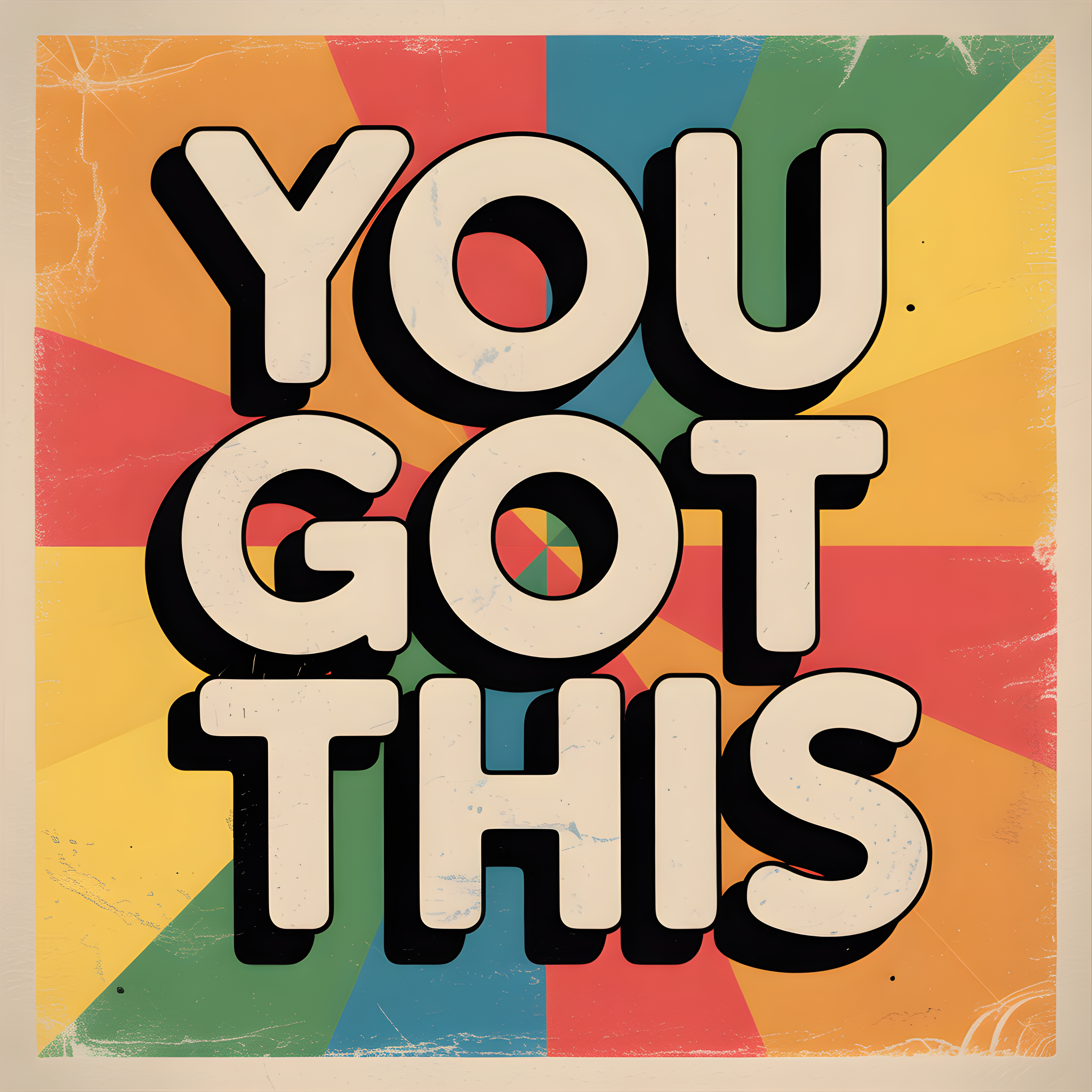 You Got This Vintage Motivational Quote Wall Art