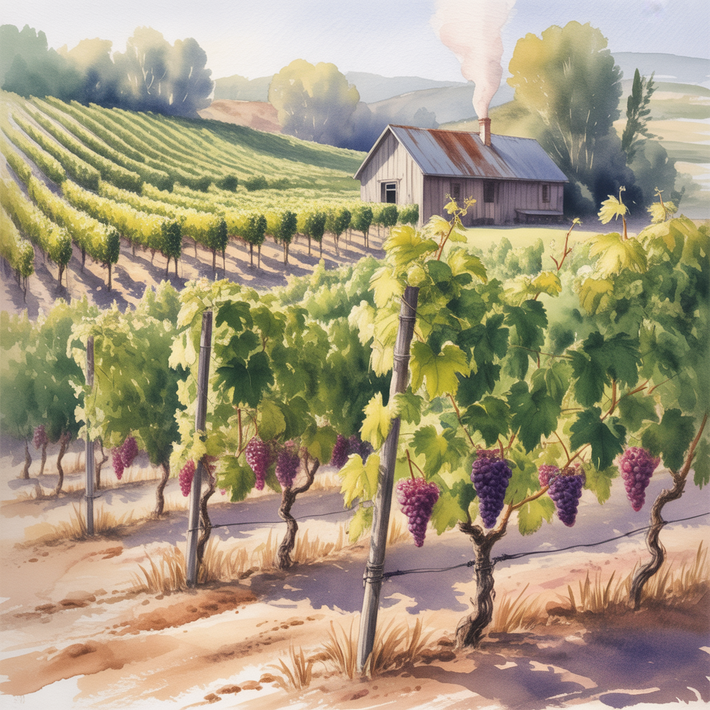 Wine — Watercolor (Square) Canvas Print | Watercolor Wall Art | A4 A3 A2 A1