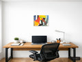 Vibrant Abstract Expressionist Composition Wall Art — A4 / Office