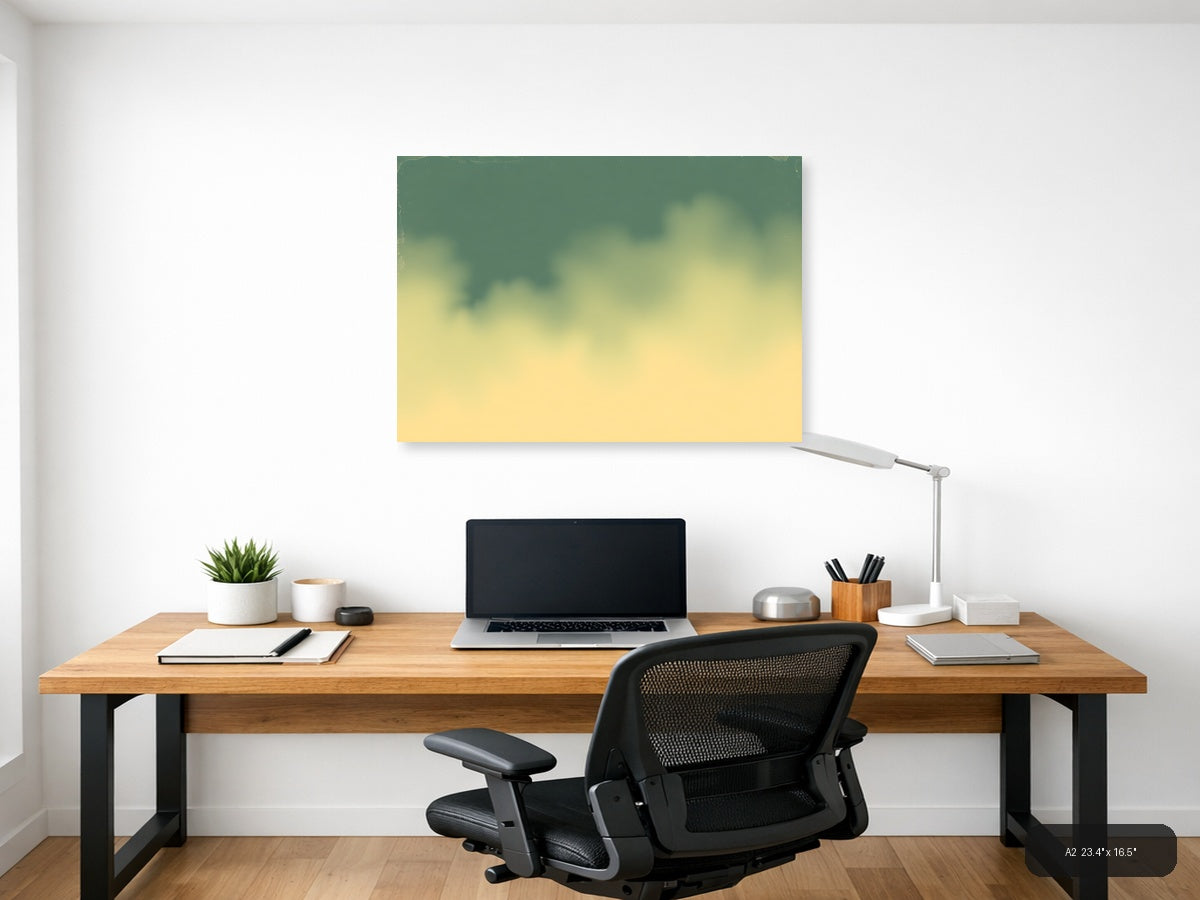 Vintage Sunset Sky Gradient Landscape Wall Art — A2 / Office