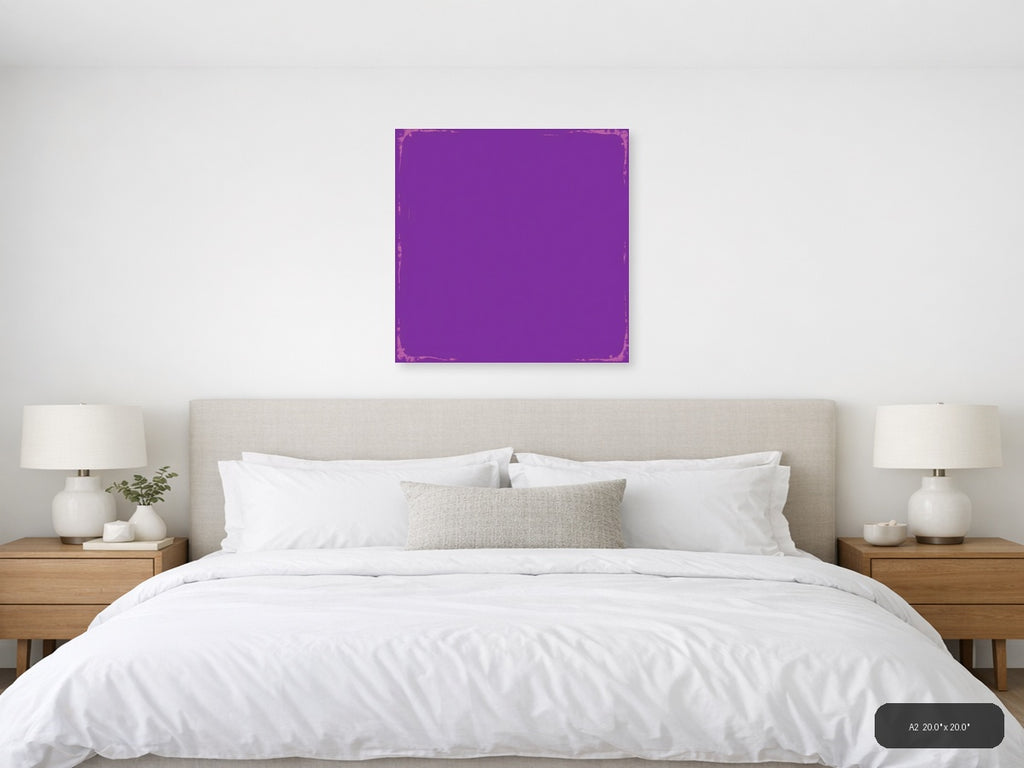 Vintage Purple Grunge Texture Square Wall Art — A2 / Bedroom