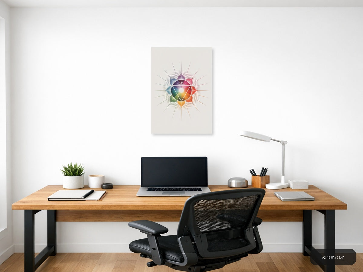 Chakra — Minimalist (Portrait) Canvas Print | Minimalist Wall Art | A4 A3 A2 A1 — A2 / Office