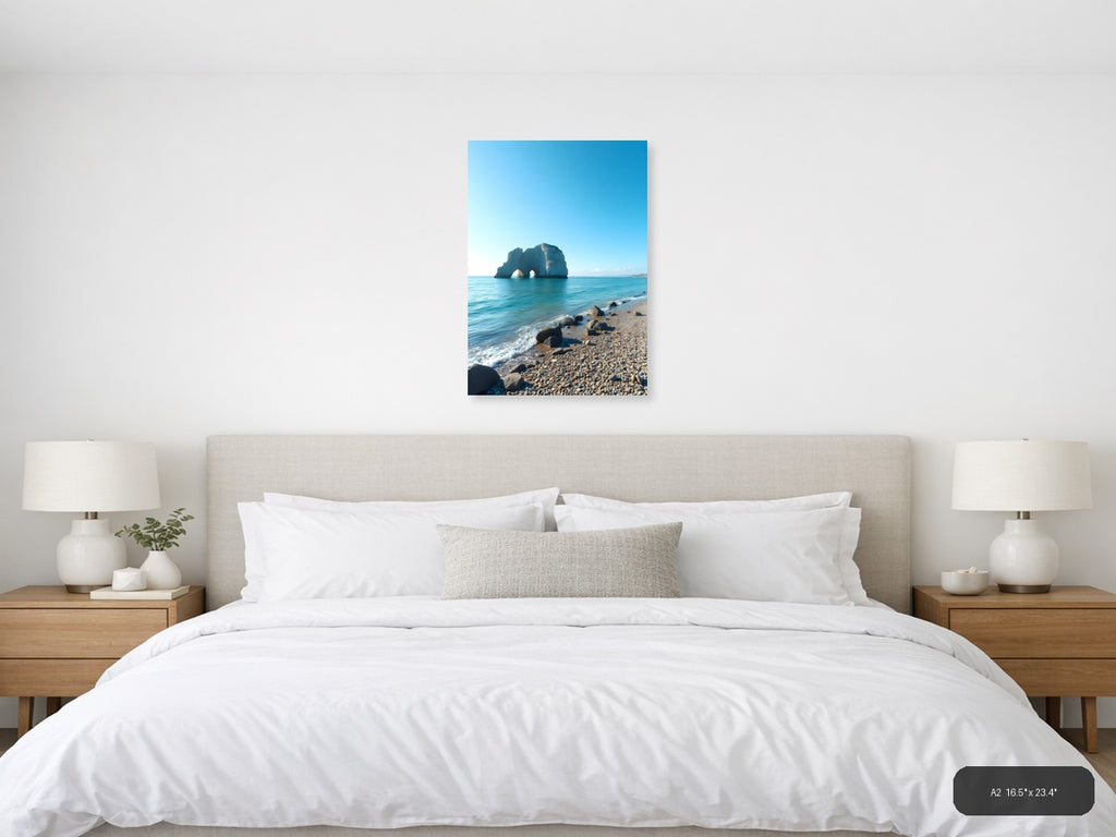 Minimalist Coastal Rock Arch Ocean Wall Art — A2 / Bedroom
