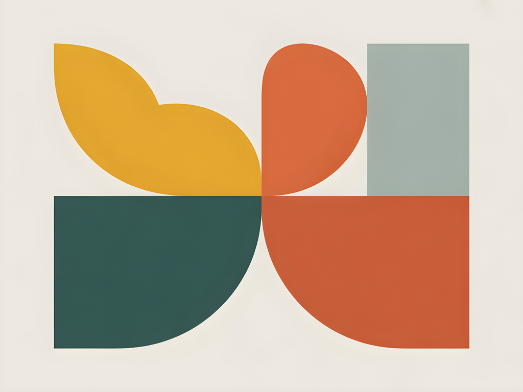Minimalist Geometric Shapes Abstract Modern Wall Art