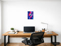 Vibrant Abstract Neon Galaxy Map Wall Art — A4 / Office