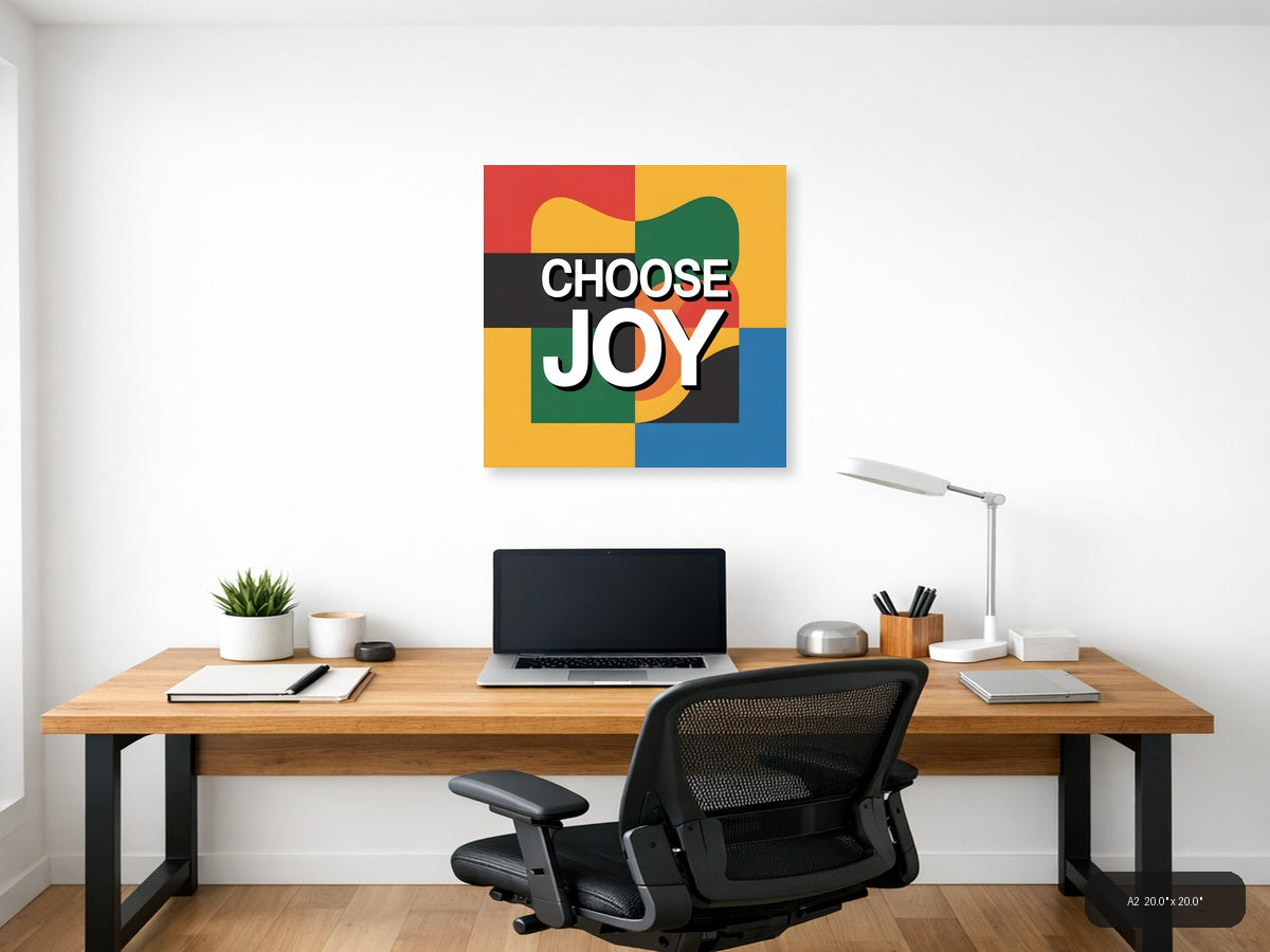 Choose Joy Colorful Geometric Photography Wall Art — A2 / Office