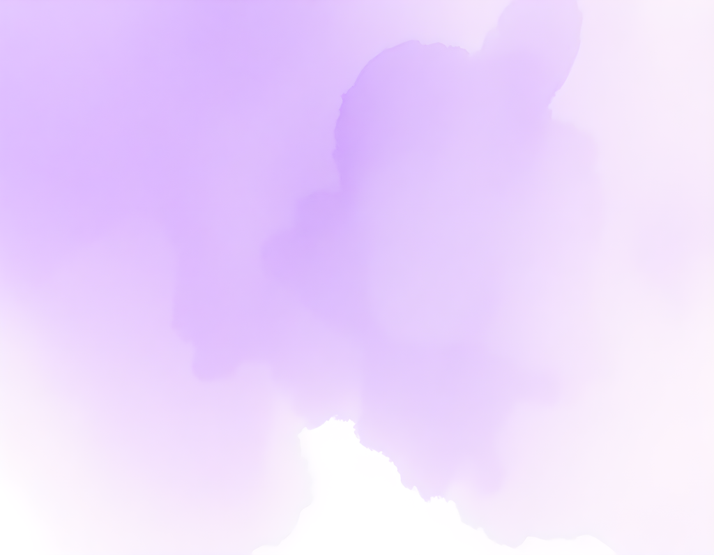 Purple Misty Mountain Watercolor Landscape Wall Art