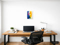 Bold Abstract Paint Splash Portrait Wall Art — A4 / Office