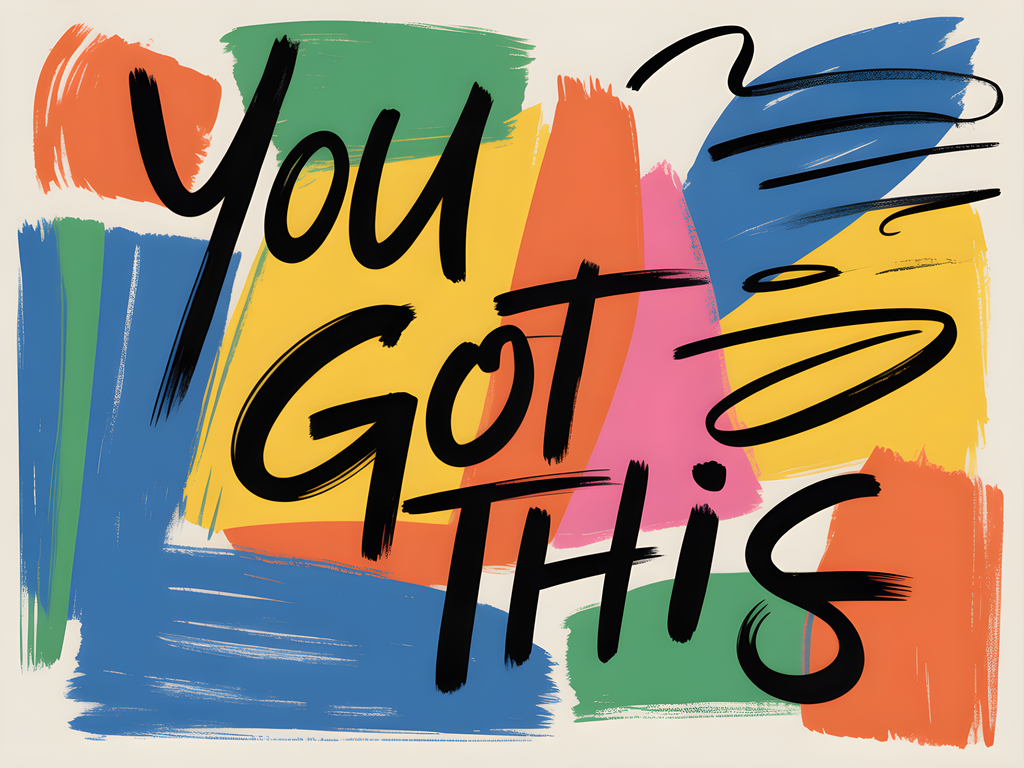 You Got This Motivational Abstract Colorful Wall Art