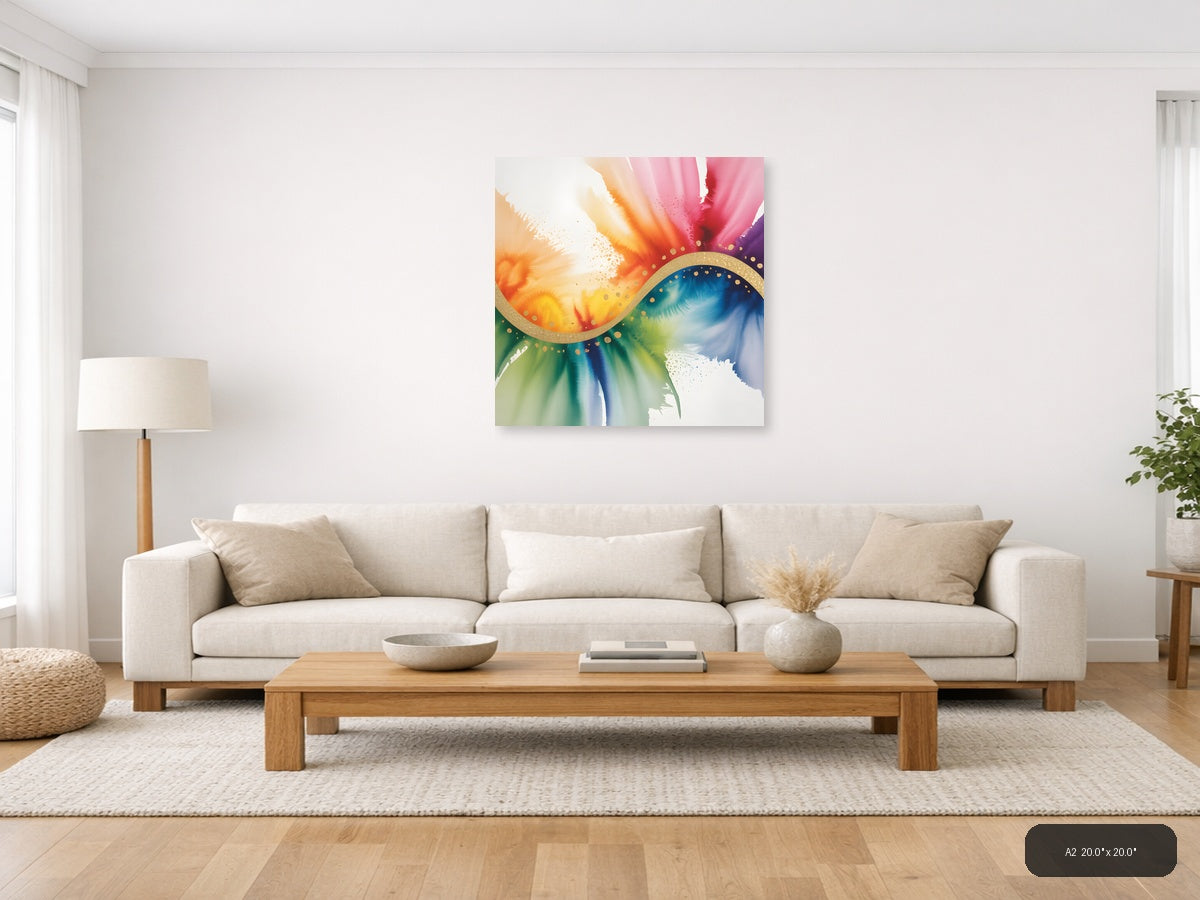 Colorful Watercolor Infinity Symbol Abstract Wall Art — A2 / Living Room