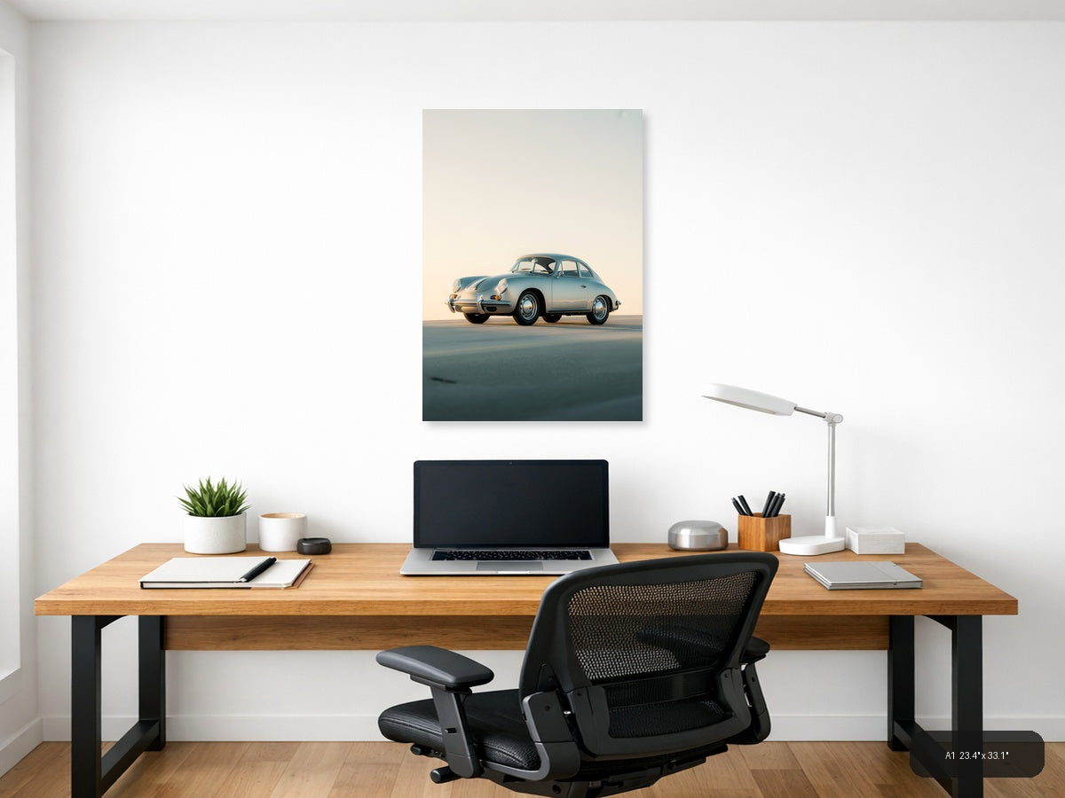 Vintage Porsche 356 Minimalist Wall Art — A1 / Office