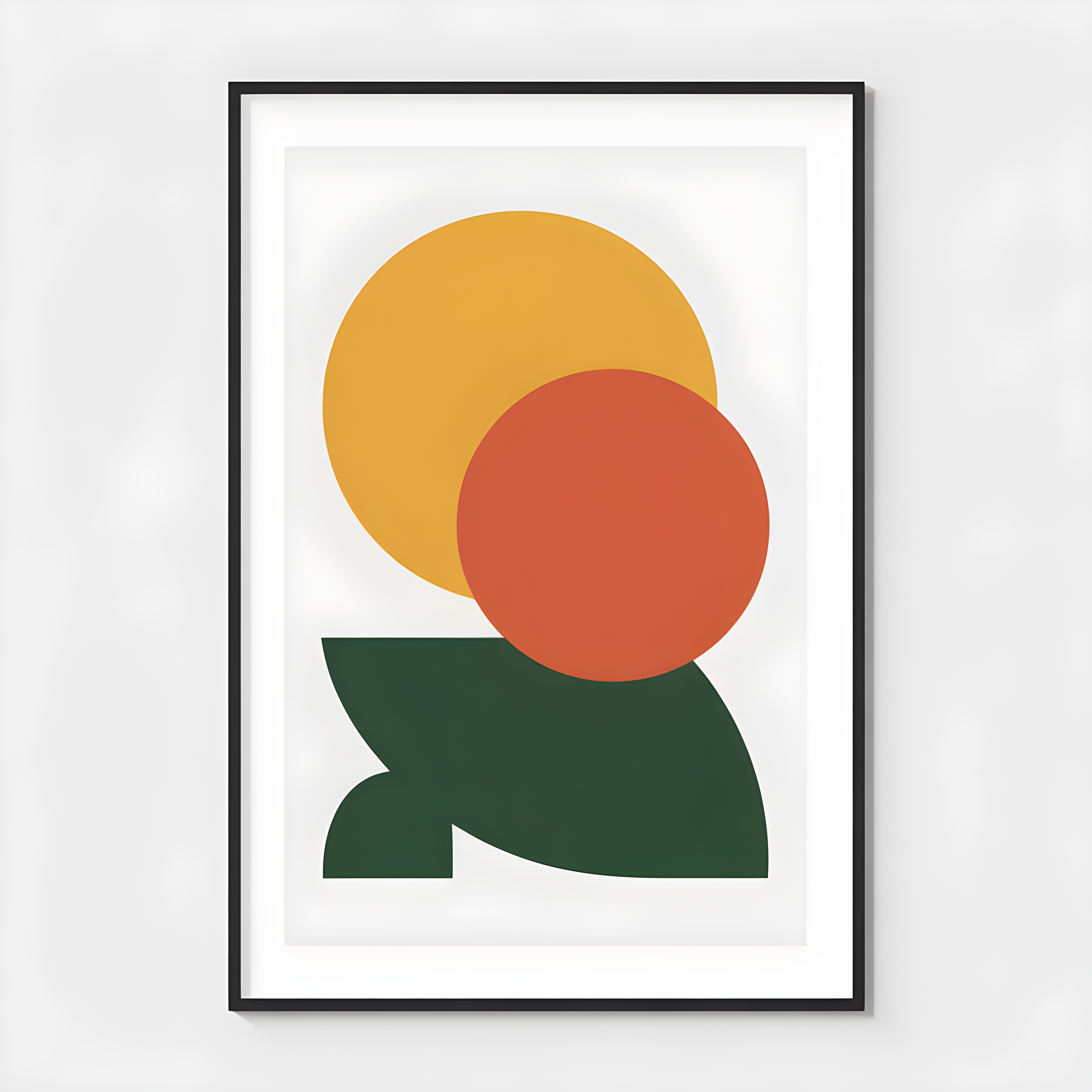 Minimalist Sun, Circle & Leaf Abstract Wall Art