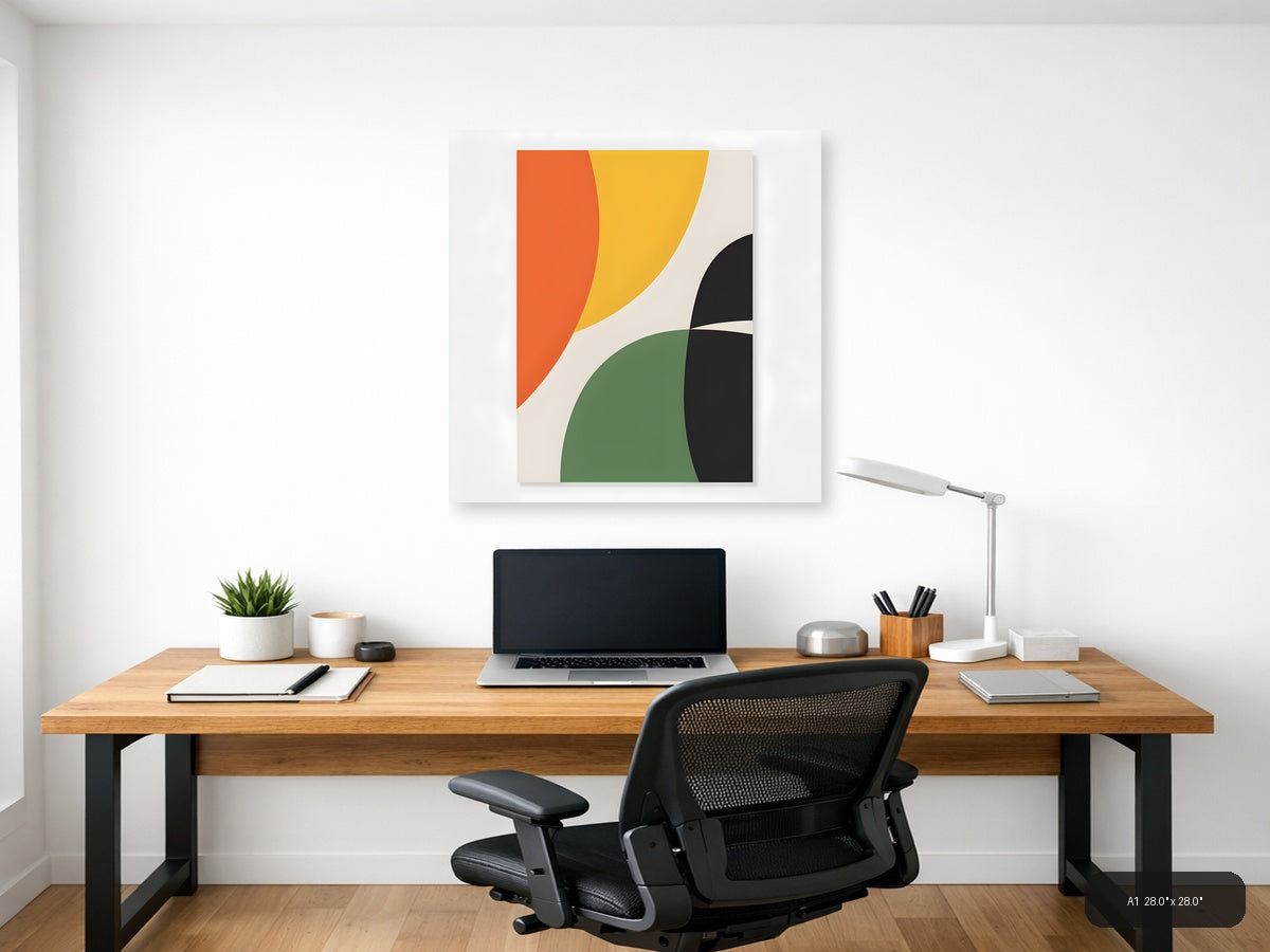 Minimalist Abstract Geometric Shapes Wall Art — A1 / Office