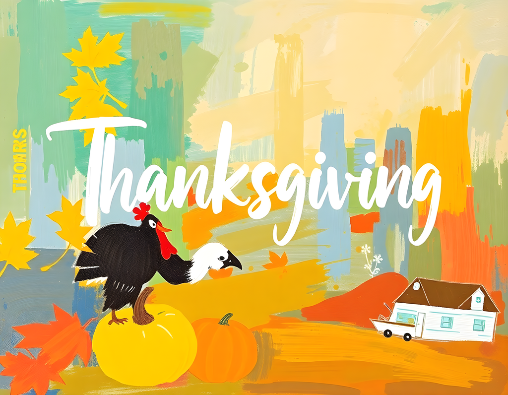 Thanksgiving Turkey Abstract Cityscape Wall Art