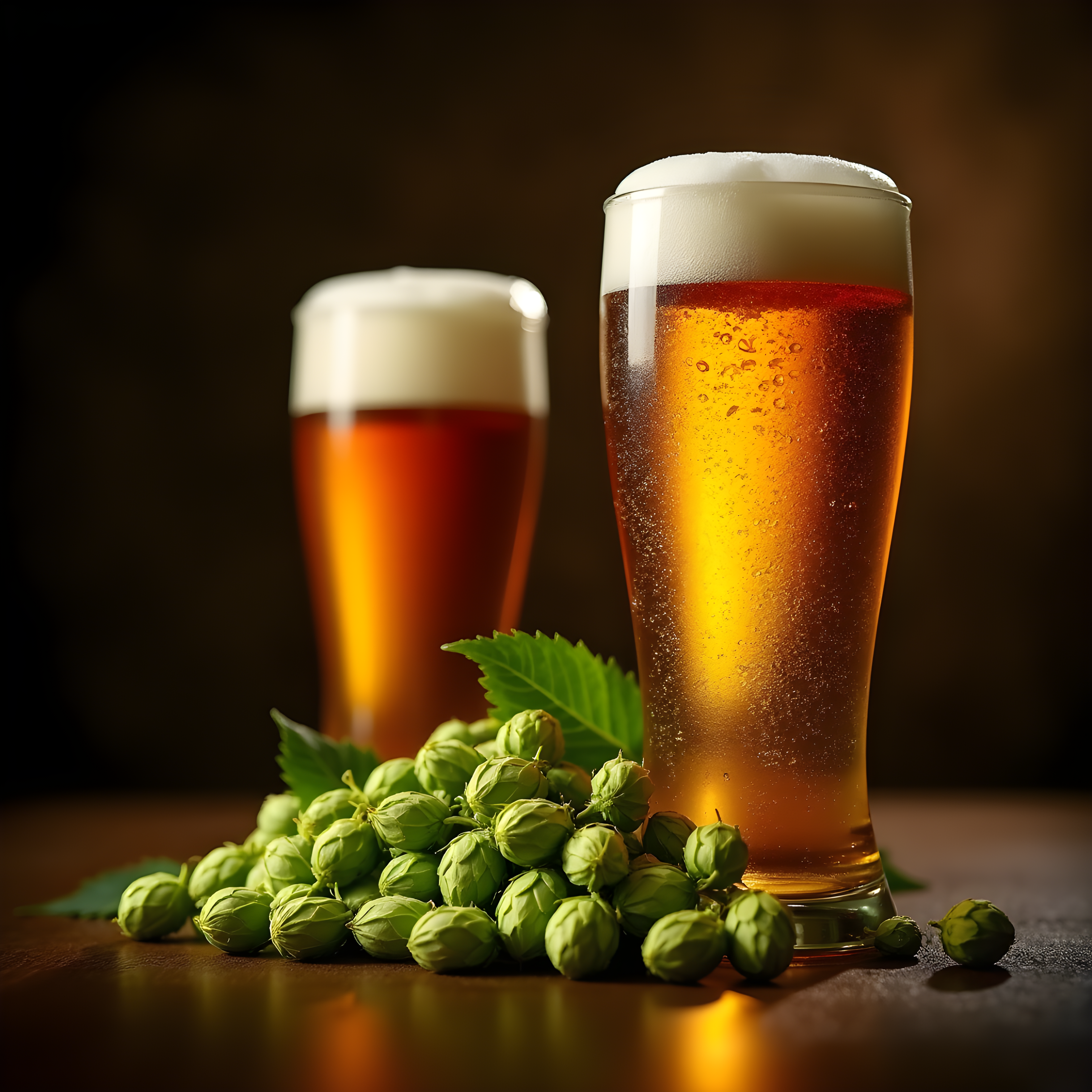 Beer and Hops Still Life Photography Wall Art