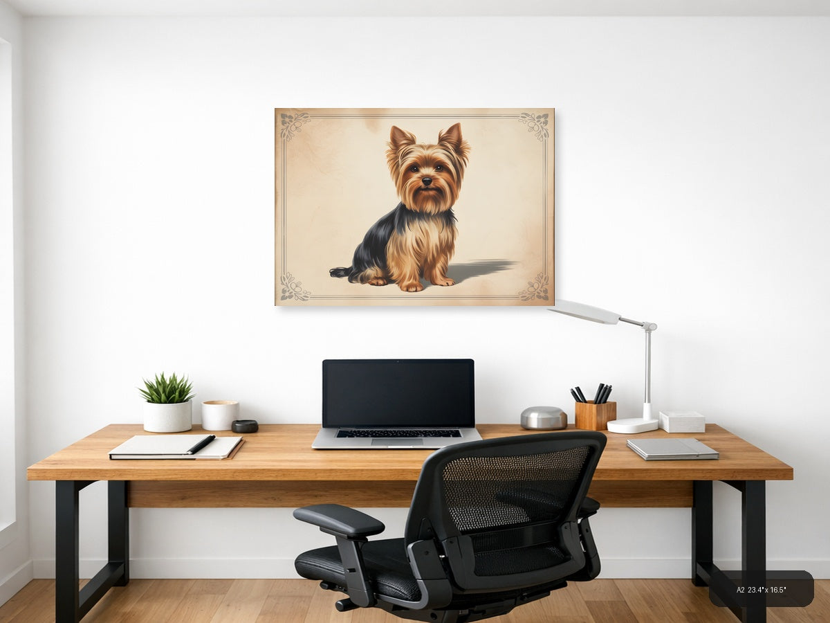 Vintage Shih Tzu Portrait - Classic Dog Wall Art — A2 / Office