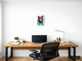 Colorful Abstract Bear Portrait Pop Art Wall Art — A4 / Office
