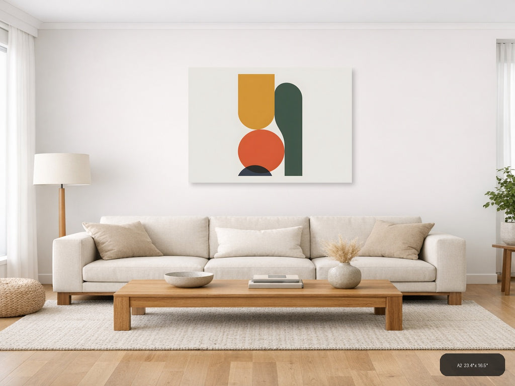 Thankful — Minimalist (Landscape) Canvas Print | Minimalist Wall Art | A4 A3 A2 A1 — A2 / Living Room