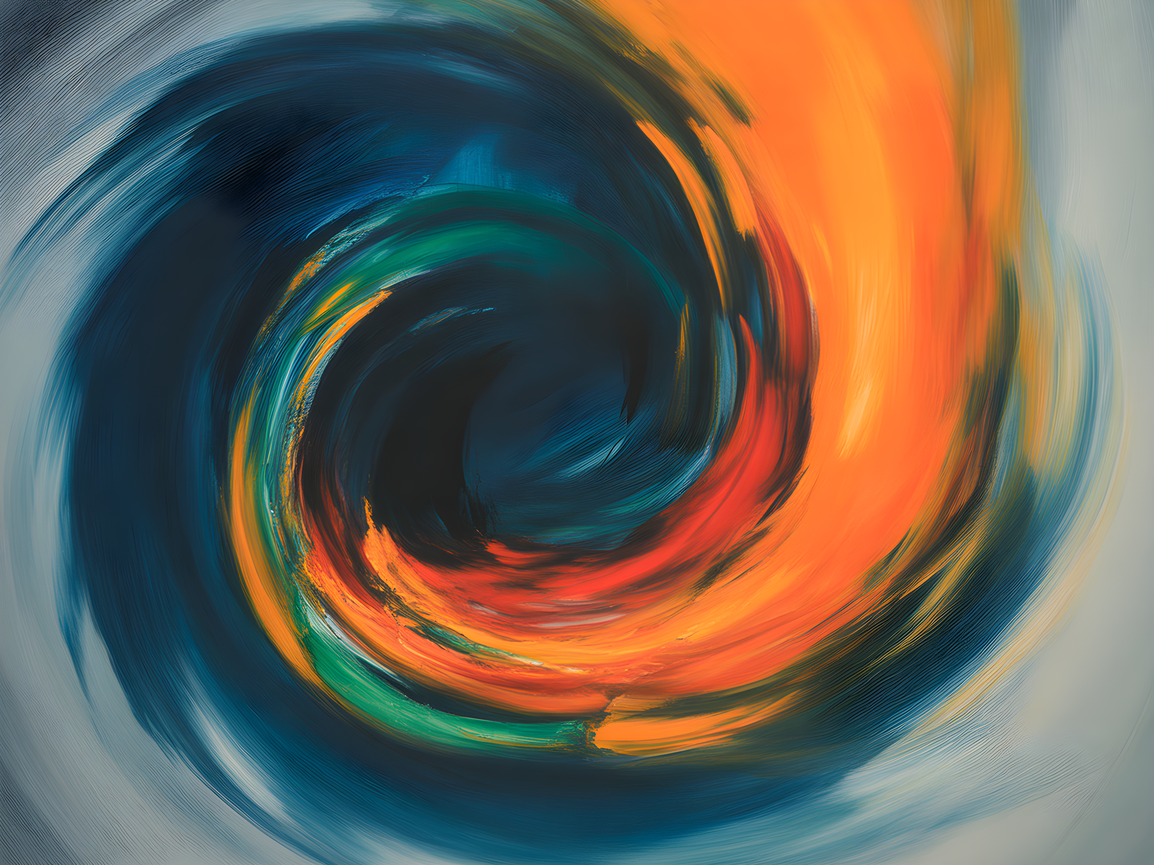 Vibrant Abstract Spiral Motion Modern Wall Art