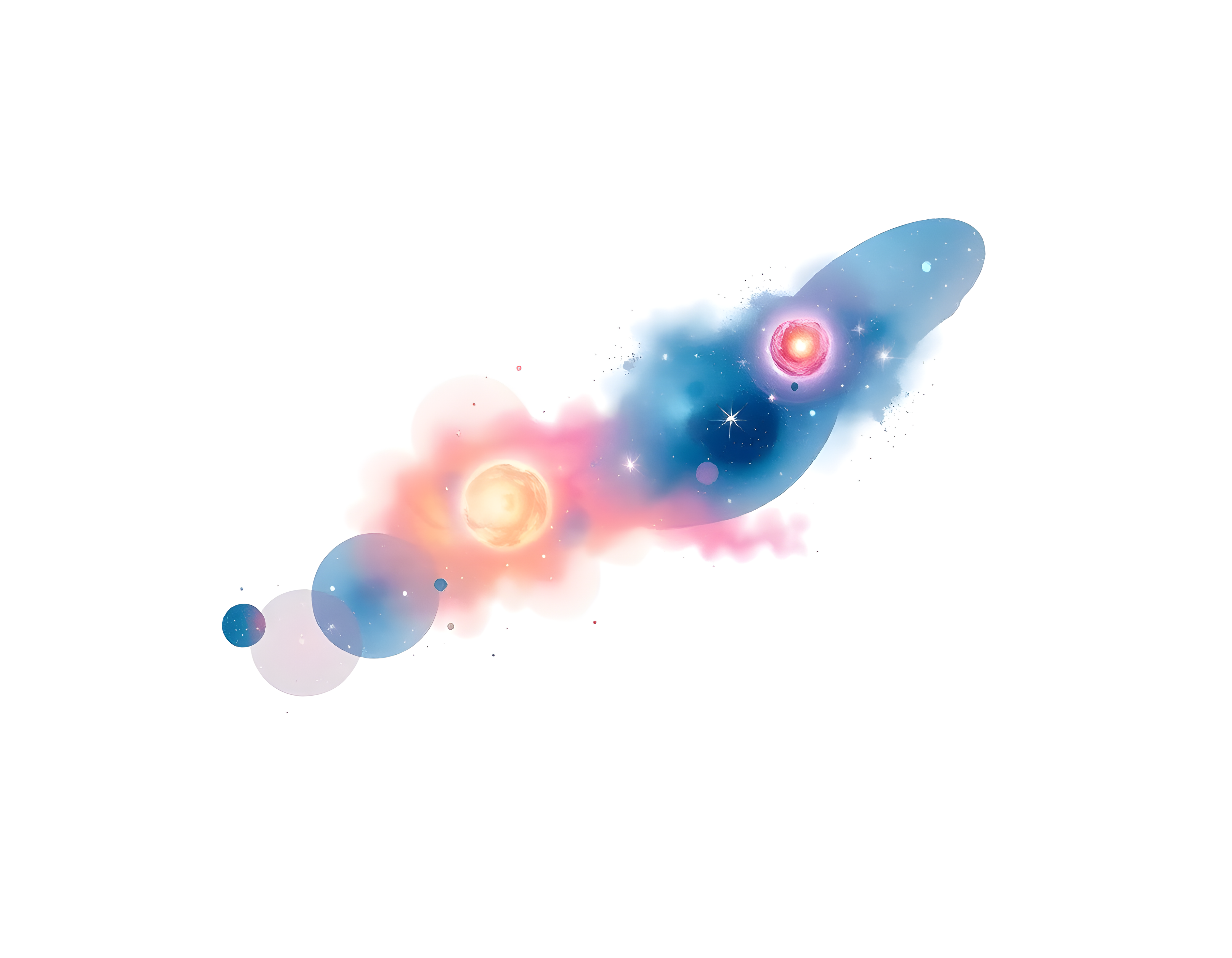 Minimalist Cosmic Galaxy Abstract Wall Art